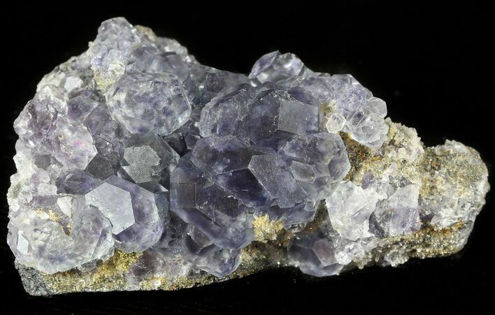 Blue-Purple Fluorite Crystals with Quartz - China #46163